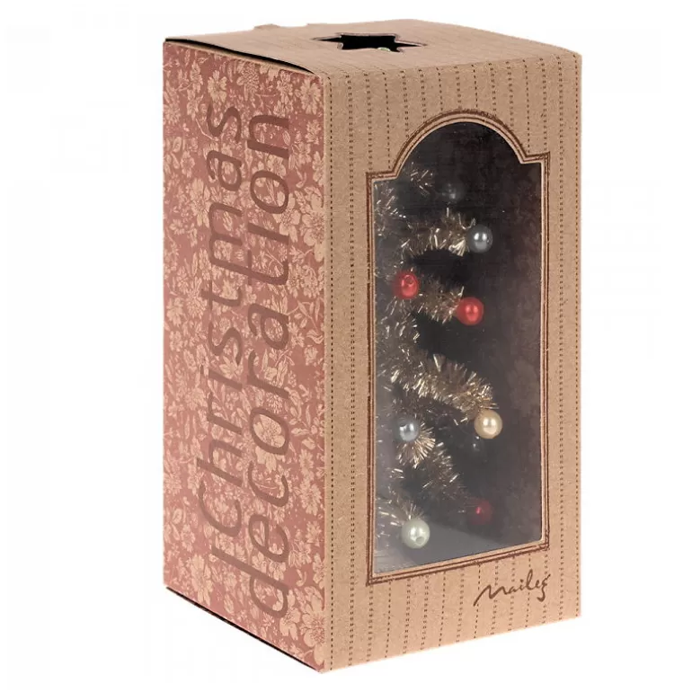 Maileg Maison De Poupee En Bois<Sapin De Noel Dore Pour Souris