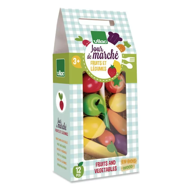 VILAC Jouets Cuisine, Dînette<Set De Fruits Et Legumes 'Jour De Marche' 8103