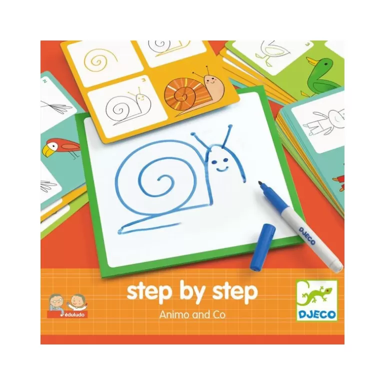 Djeco Dessin, Peinture, Coloriage<Step By Step "Animo & Co", Construire Une Image 8319