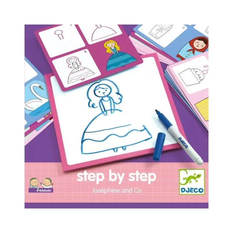 Djeco Dessin, Peinture, Coloriage<Step By Step "Josephine & Co", Construire Une Image 8320
