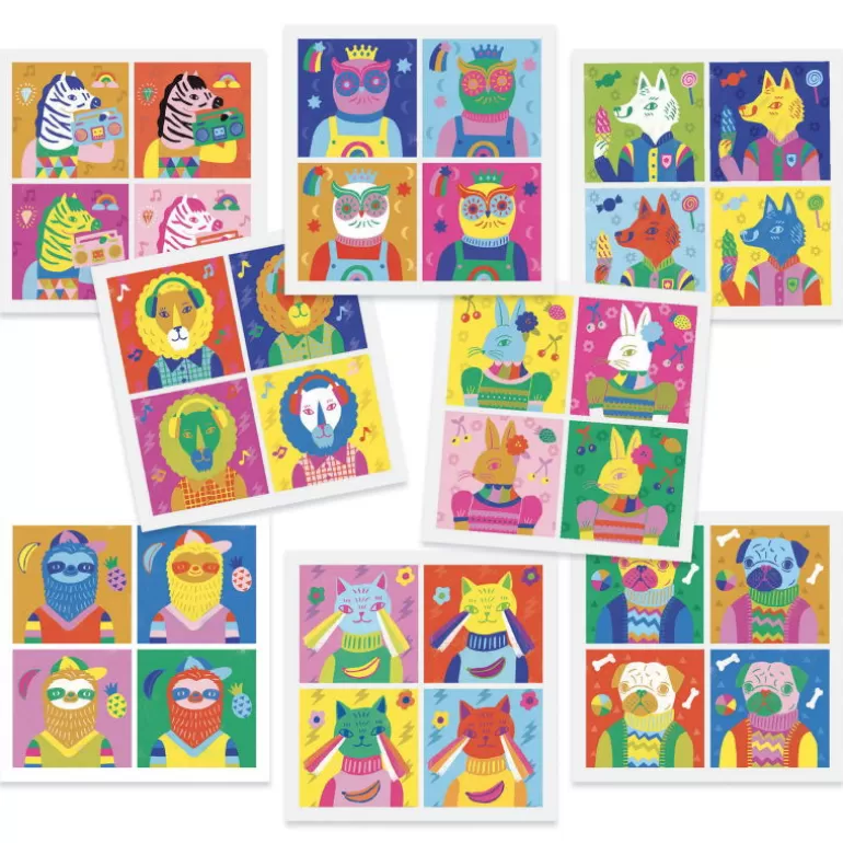 Djeco Djeco Inspired By<Stickers "Totally Pop" 9371 Inspired By Andy Warhol