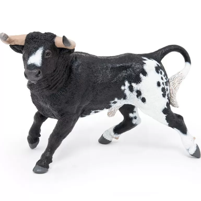 Papo Figurines Papo<Taureau Espagnol Noir Et Blanc, Figurine 51184