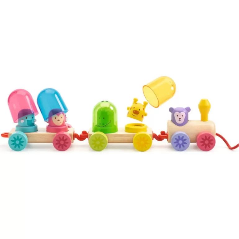 Djeco Jouets À Tirer, Jouets À Pousser<Train D'Activite A Trainer "Rainbow Train", Jouet A Tirer 6326