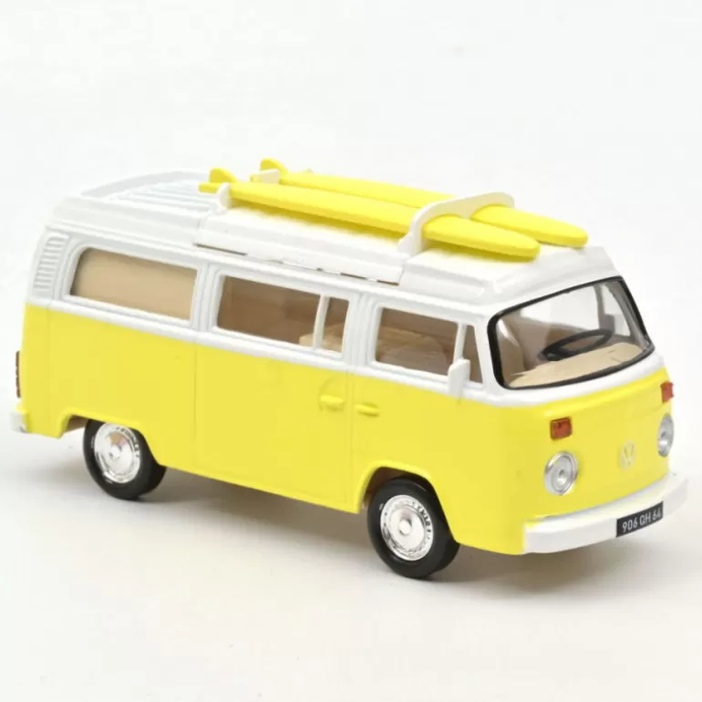NOREV Jouets Garage, Voitures<Volkswagen Combi T2B Camper Van 1973 Jaune 1-43Eme