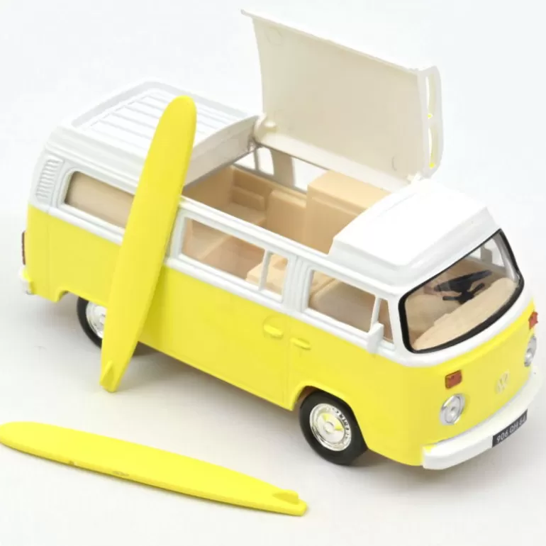 NOREV Jouets Garage, Voitures<Volkswagen Combi T2B Camper Van 1973 Jaune 1-43Eme