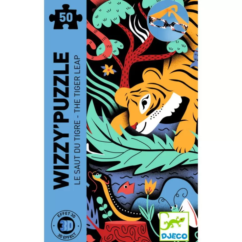 Djeco Puzzle Djeco<Wizzy' Puzzle "Le Saut Du Tigre" 50 Pcs 7031