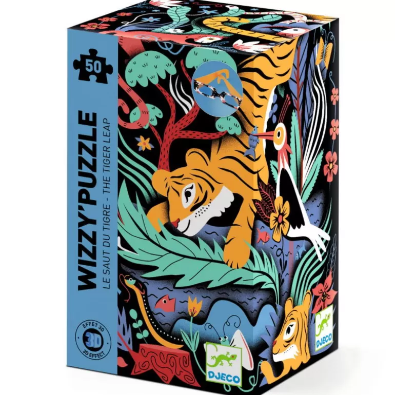 Djeco Puzzle Djeco<Wizzy' Puzzle "Le Saut Du Tigre" 50 Pcs 7031